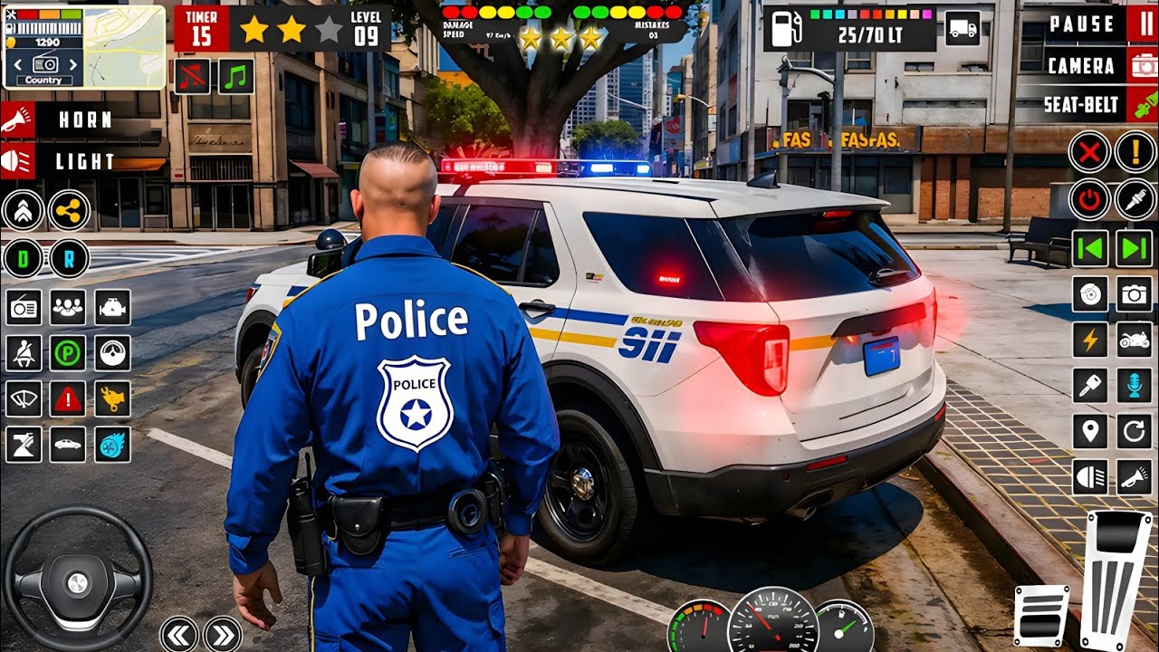 🚓 Police Car Chase Simulator 3D – Real City Cop Pursuit Gameplay (Android)