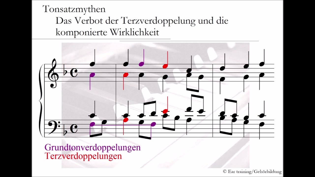Verbot der Terzverdoppelung und die komponierte Wirklichkeit | Johann Sebastian Bach | Tonsatzmythen