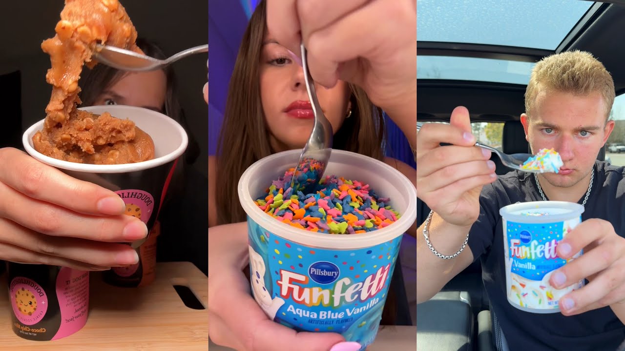 TIKTOK Cookie Dough & Icing Mukbang Compilation!