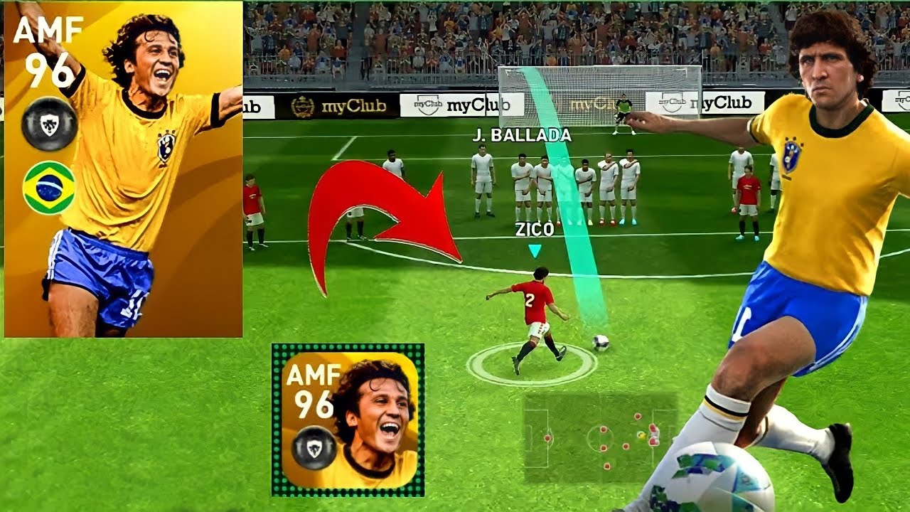 96 RATED ZICO FREE KCIK SHOTS😱🔥EFOOTBALL PES 2021 MOBILE