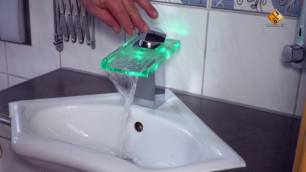 How to Install A Single Lever Basin Mixer Easily - Auralum LED Glass Faucet Waterfall Washbasin Mixe