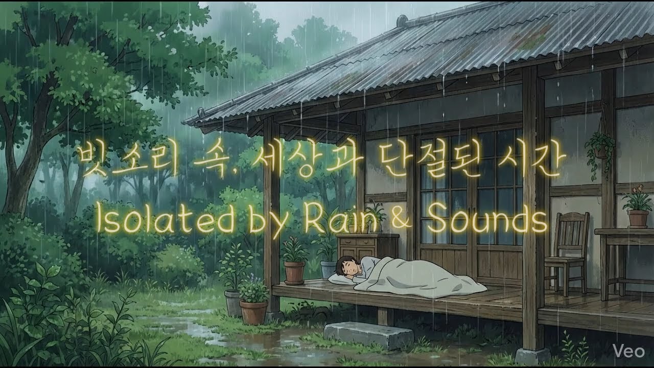 [3분 후 화면 꺼짐] 빗소리 속, 세상과 단절된 시간 | 한옥 ASMR• Black Screen after 3 mins | Isolated by Rain Sounds