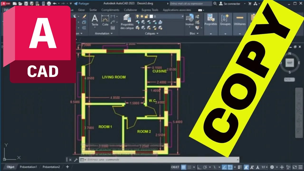 Comment copier un dessin AutoCAD dans un Autre