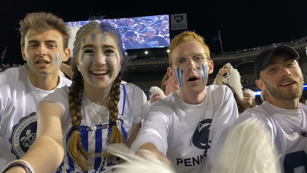 Penn State students sing 'Sweet Caroline' during Stripeout win over Indiana