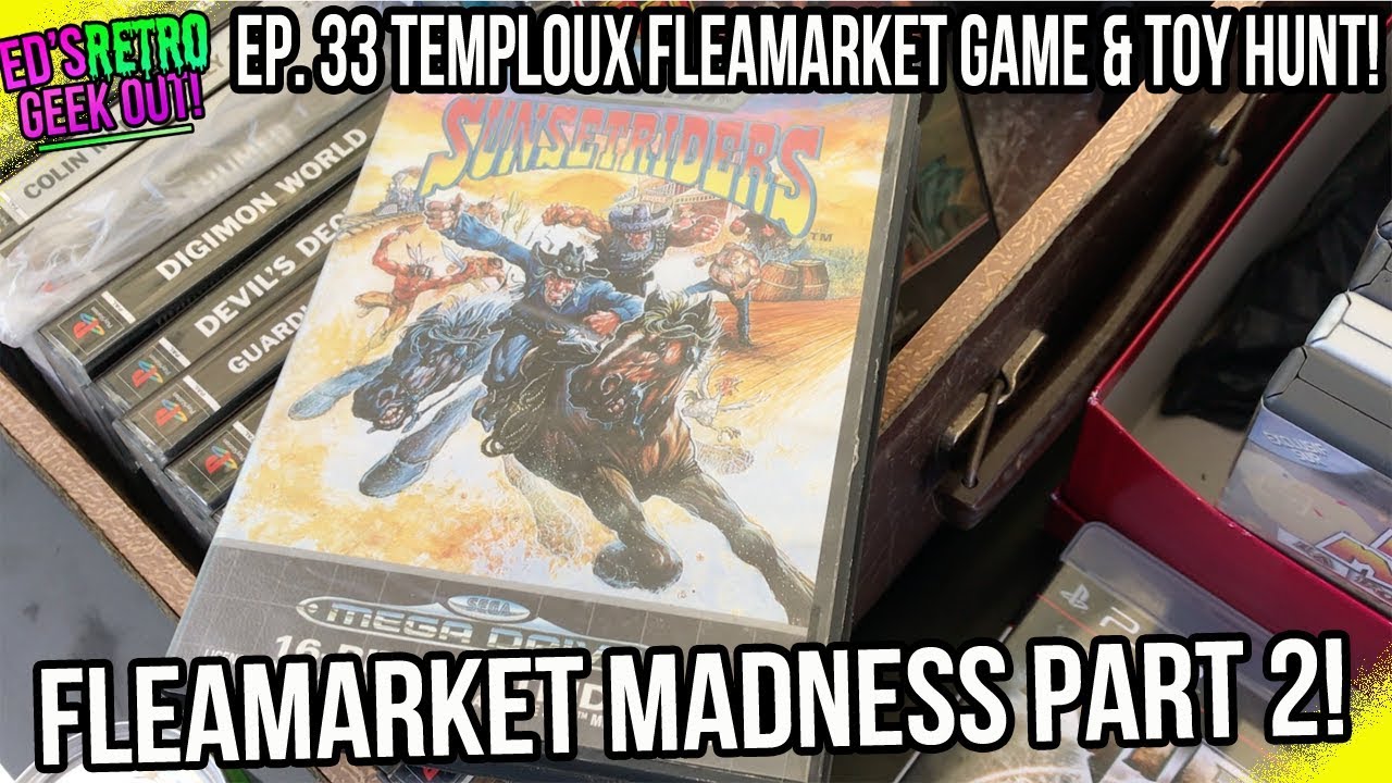 EP. 33 Temploux Fleamarket Madness Part 2 - Retro Games & Toy Hunt!