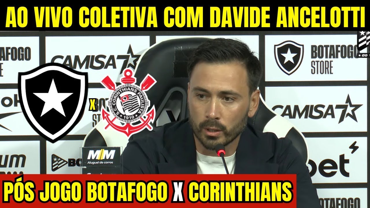 COLETIVA DO DAVIDE ANCELOTTI AO VIVO - DIRETO DO NILTON SANTOS - COLETIVA DO BOTAFOGO AO VIVO