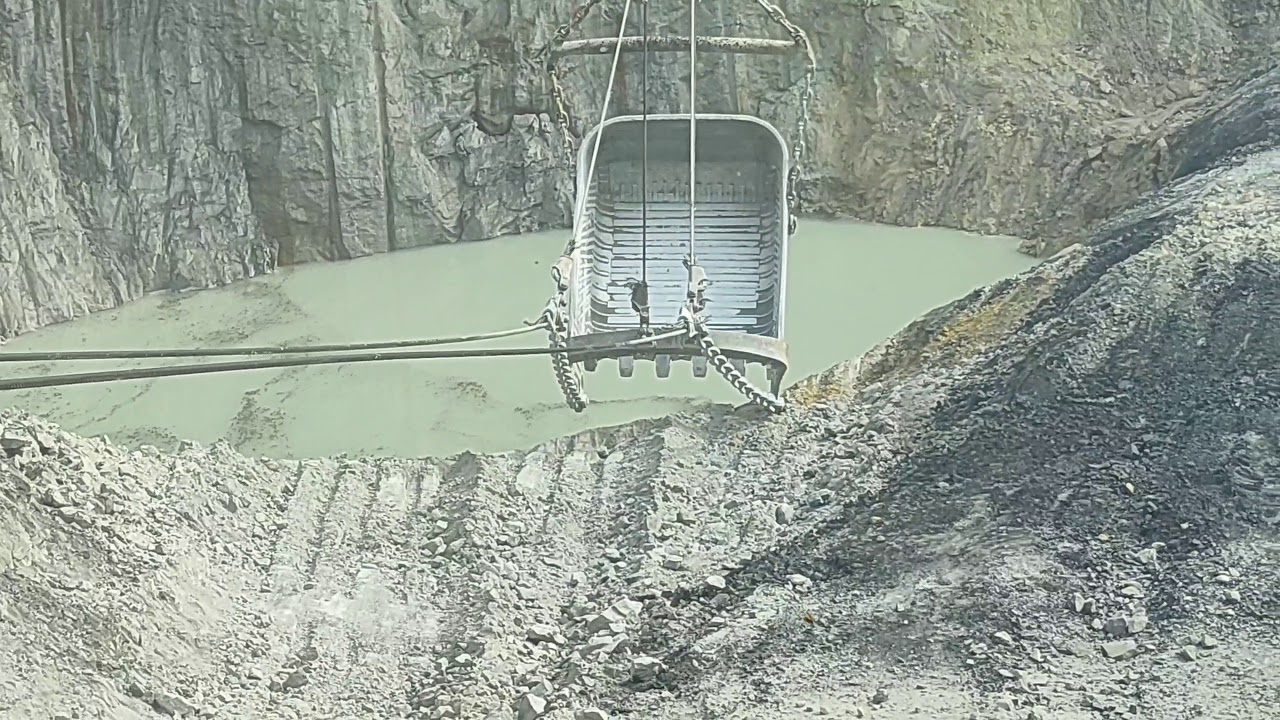 Working of dragline excavator## open cast mining
