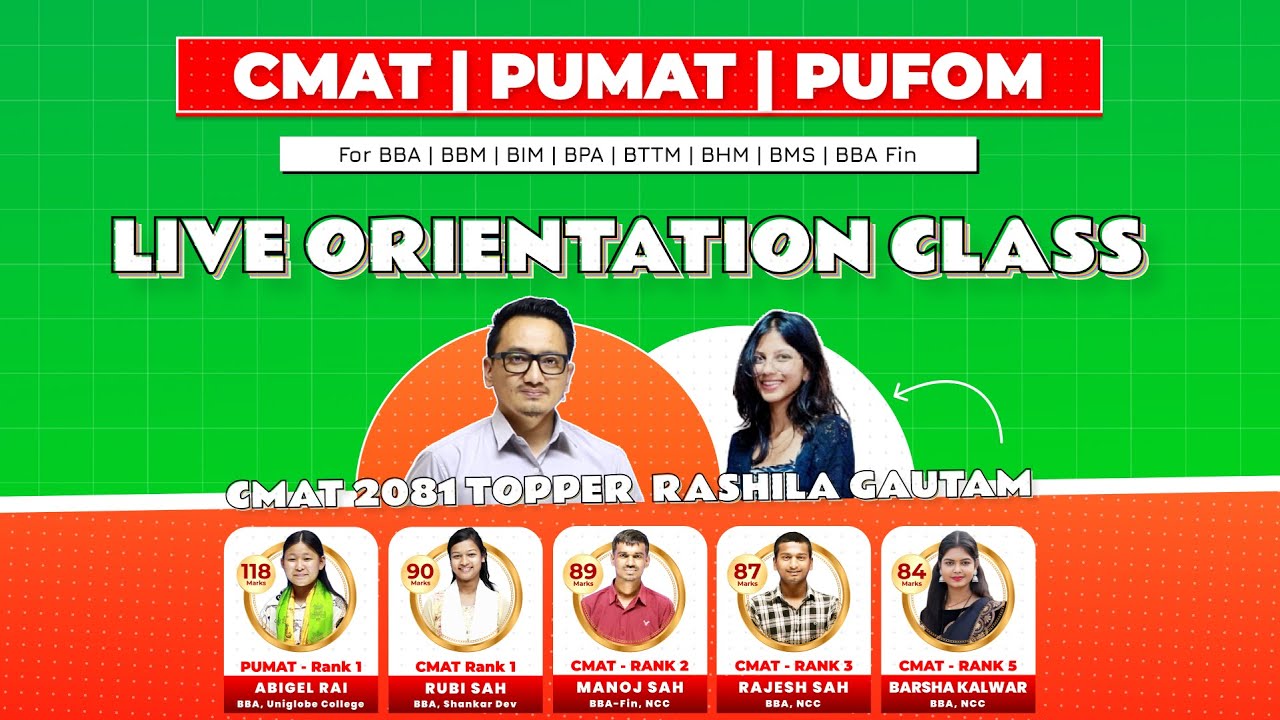 CMAT / PuMAT  Preparation Classes in Nepal -  2082 | Live Orientation Class | @EdusoftCMAT