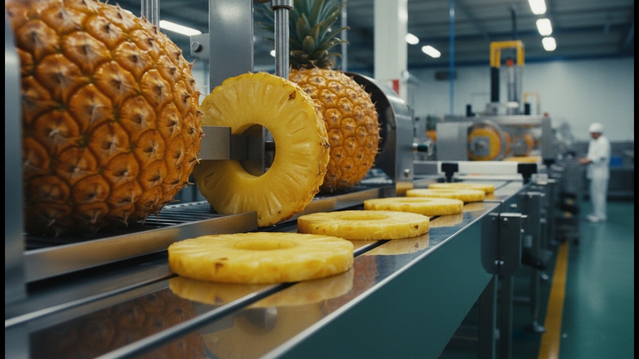 Inside a Massive Pineapple Factory: How Dried Pineapple Is Made (Full Process)