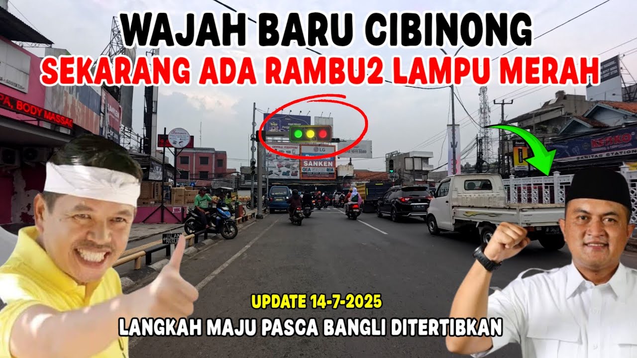 LANGKAH MAJU KOTA CIBINONG PASCA BANGLI DITERBITKAN 👍 SELAIN PAGAR BARU, LAMPU MERAH PUN BARU👌