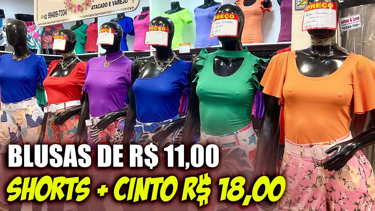 ROUPAS BARATAS BLUSAS E SHORTS PARA REVENDER NA 44 GOIÂNIA
