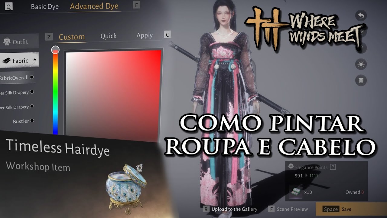Como Pintar Roupa e Cabelo – Guia Rápido | Where Winds Meet