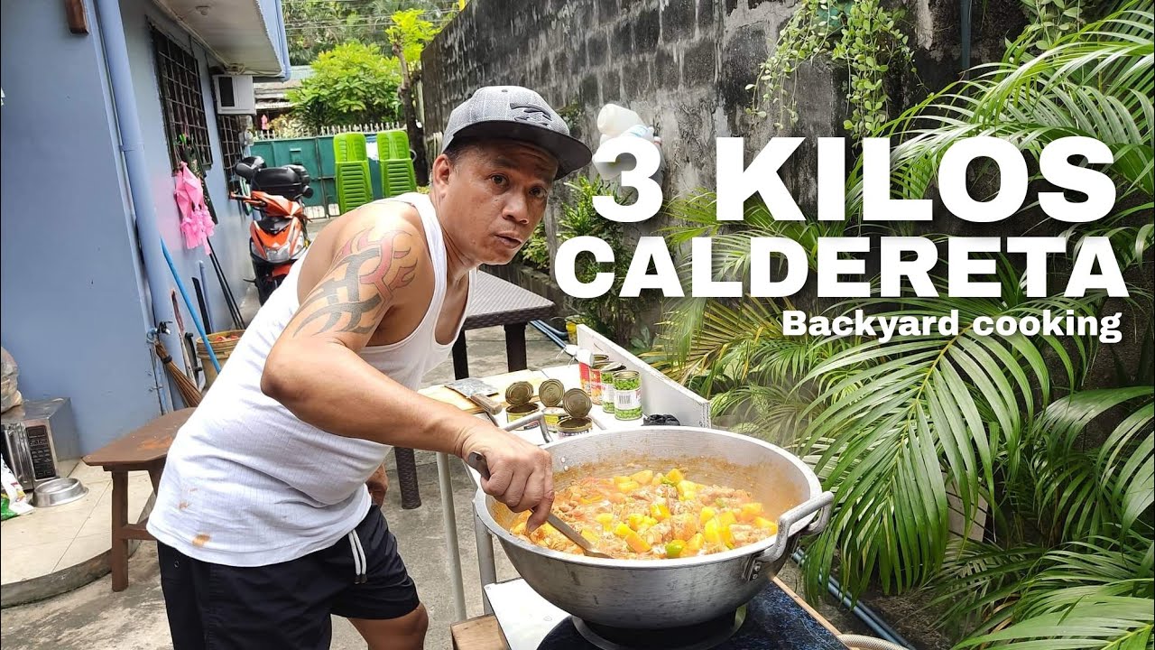 3 KILOS PORK RIBS CALDERETA, BACKYARD COOKING