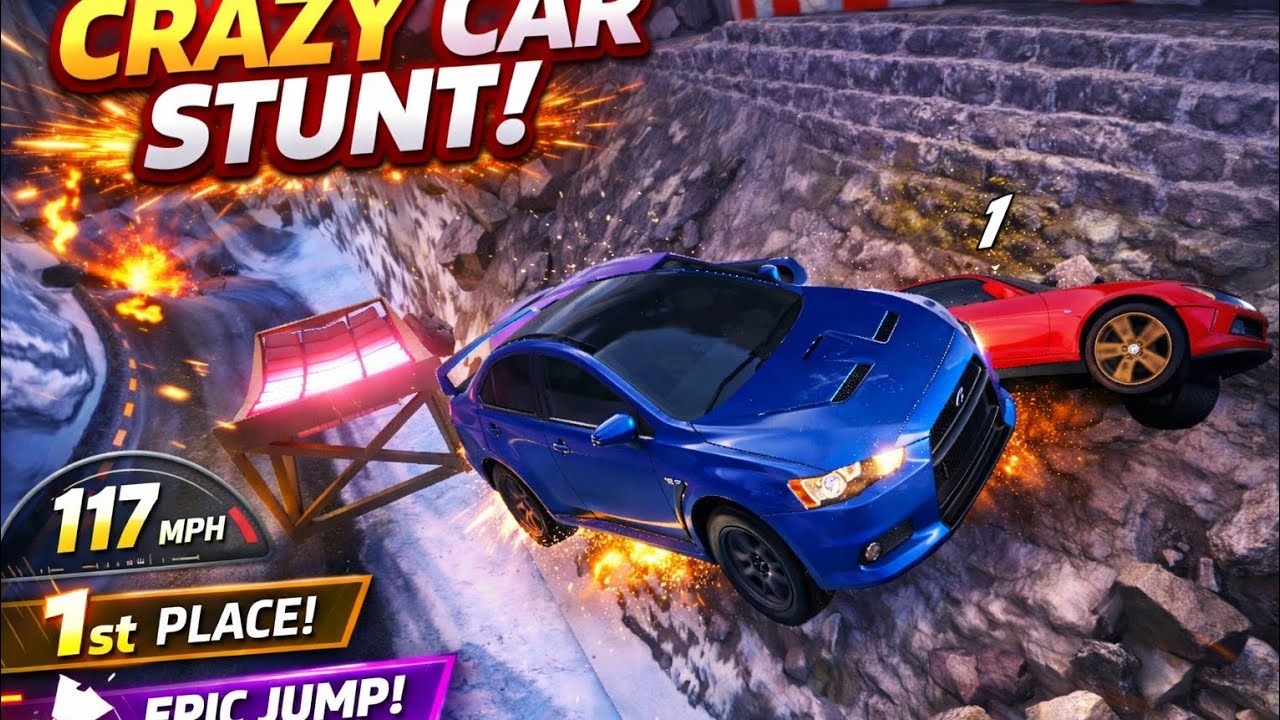 Crazy Car Stunt in Asphalt 9 | Epic Jump & 1st Place Finish 🚗