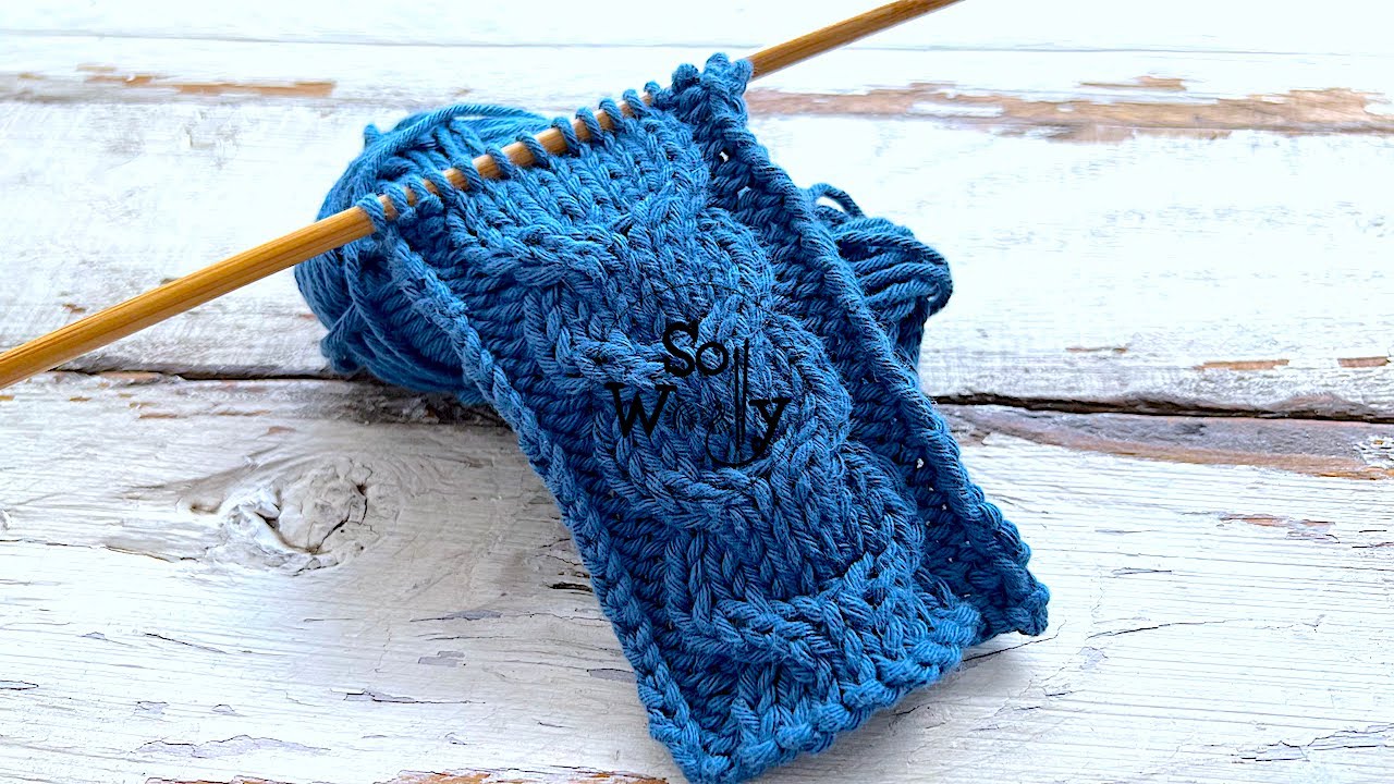 How to knit the Horseshoe Cable stitch pattern - So Woolly