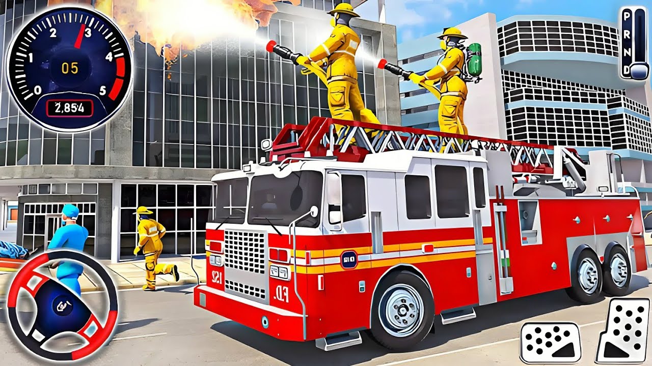 Fire Truck Rescue Sim 3D - 911 Emergency Real Heroes: I'm Fireman - Android GamePlay