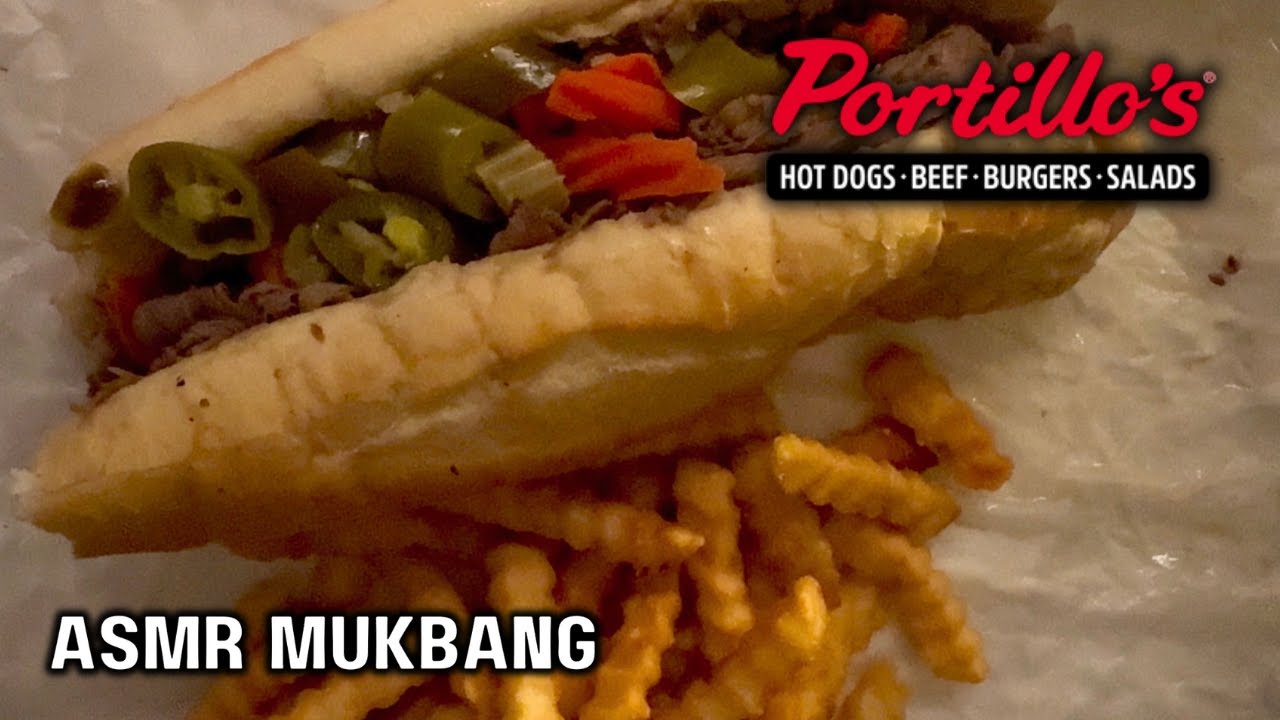 ASMR PORTILLO'S GIANT ITALIAN BEEF SANDWICH AND FRIES | UPDATE AFTER HIATUS MUKBANG EATING SOUNDS
