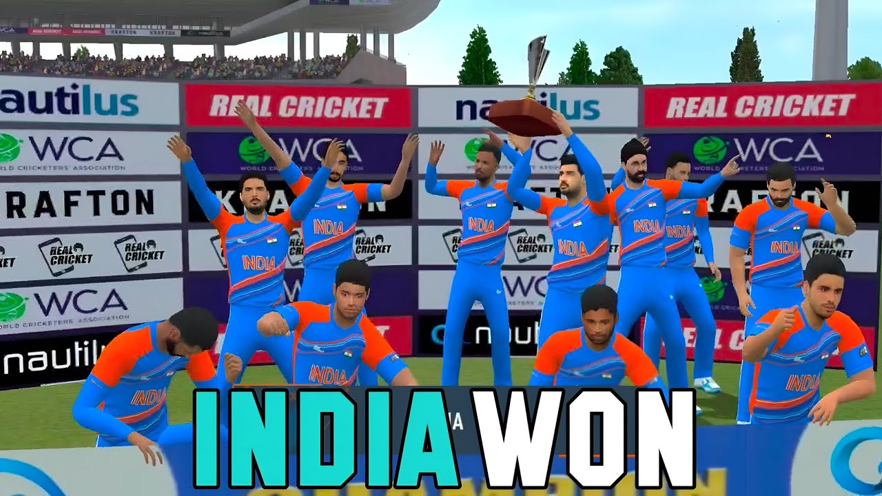 INDIA WON THE WORLD CUP IN THE SUPER OVER REAL CRICKET GAMEPLAY 