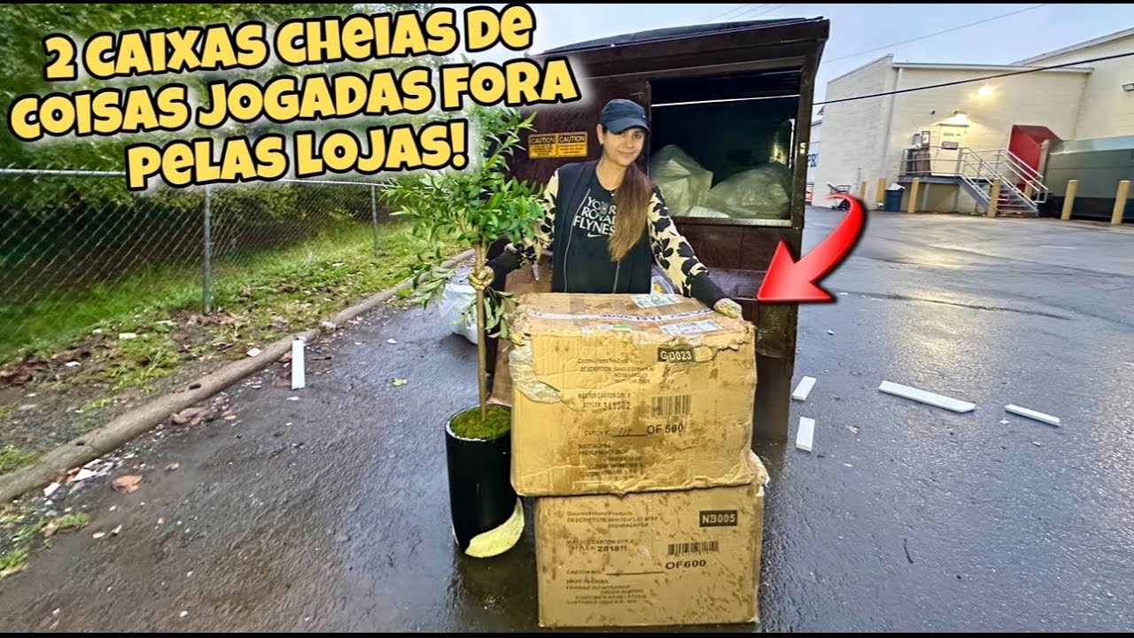 2 caixas cheias de coisas jogadas fora pelas lojas! 🇺🇸