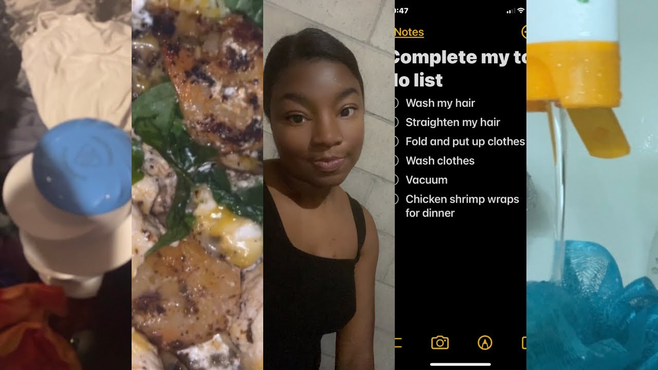 VLOG:MY PRODUCTIVE NIGHT COMPLETE MY TO DO LIST-cleaning vacuum hair shower cooking and more
