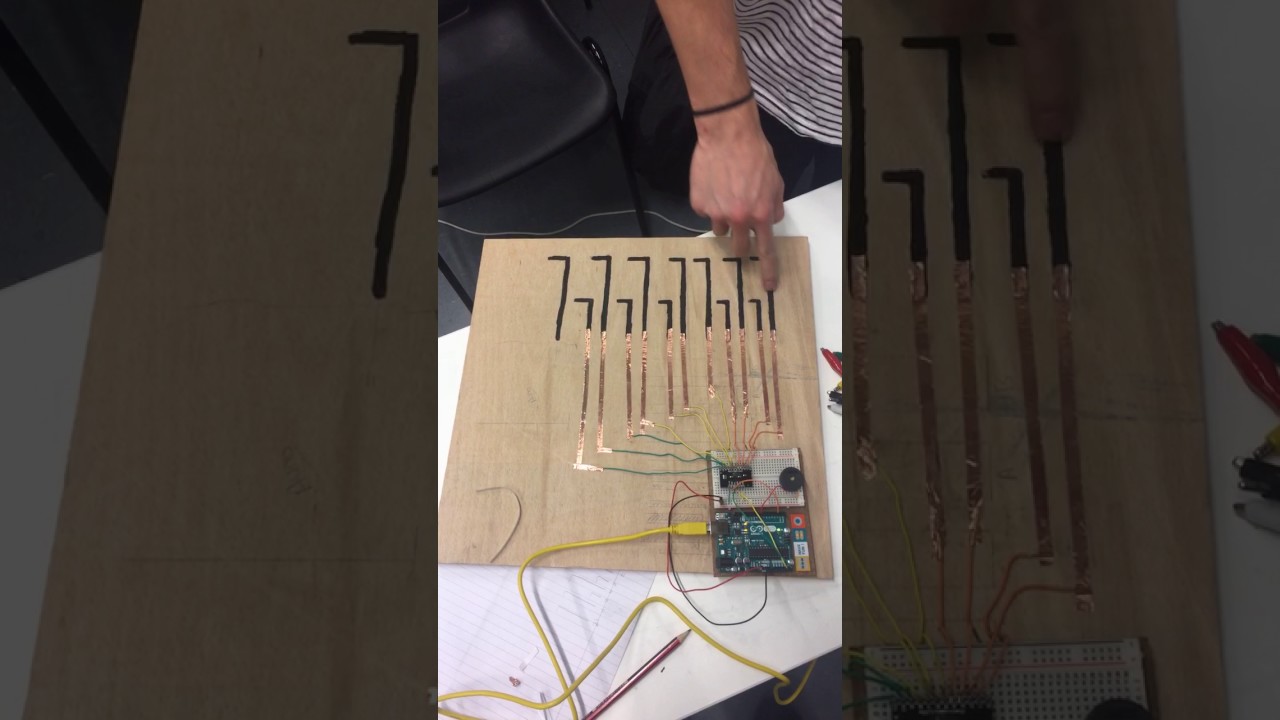 MPR121 capacitive touch keyboard