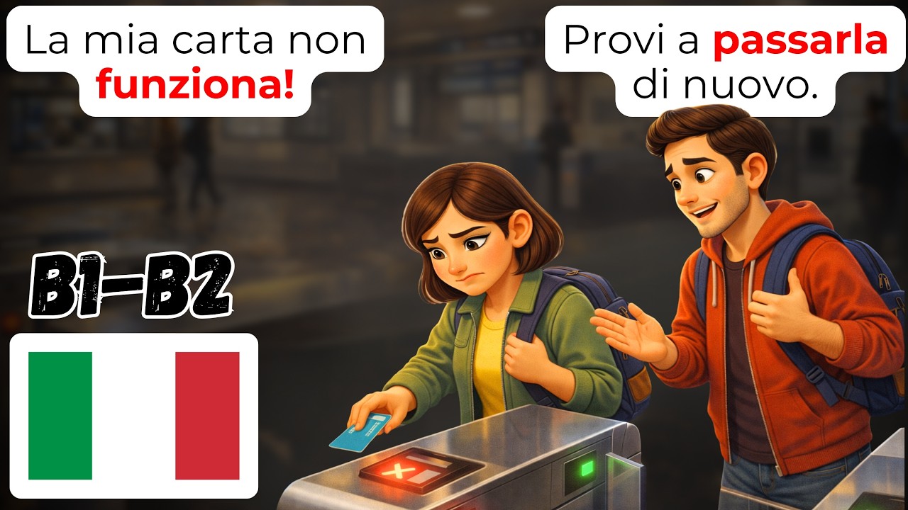 🇮🇹 Выучите Итальянский за 25 Минут: 60+ Фраз для Метро и Транспорта, которые Вам Нужны (B1-B2)