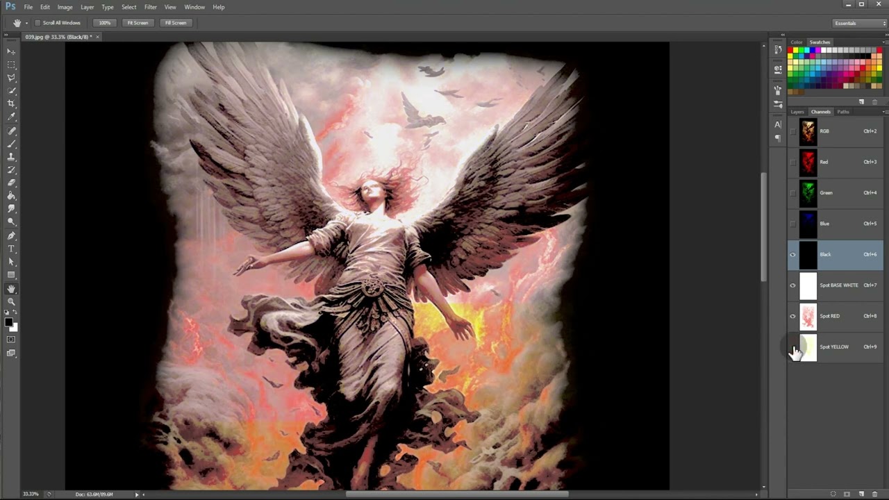 how to make a haftone screen color separation