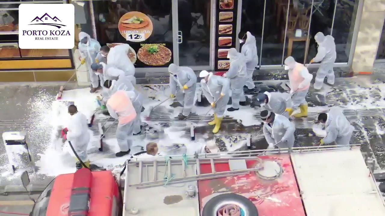 تعقيم شوراع اسطنبول🇹🇷🇹🇷