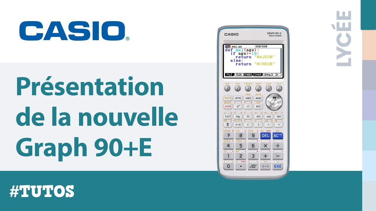 Présentation de la nouvelle calculatrice graphique Graph 90+E