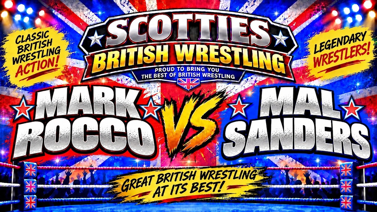 'Rollerball' Mark Rocco vs 'Superstar' Mal Sanders (WORLD OF SPORT BRITISH WRESTLING)