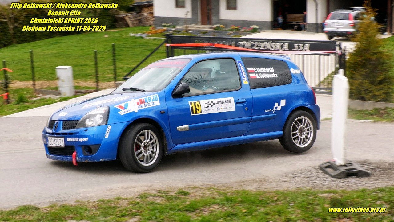 Filip Gutkowski / A. Gutkowska -Renault Clio- Chmielnicki SPRINT 2026 Błędowa Tyczyńska 11-04-2026
