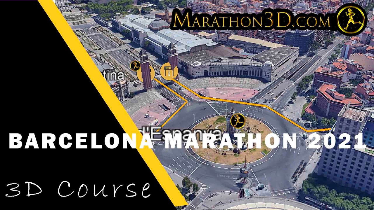 BARCELONA MARATHON 2021  3D Course | www.Marathon3D.com