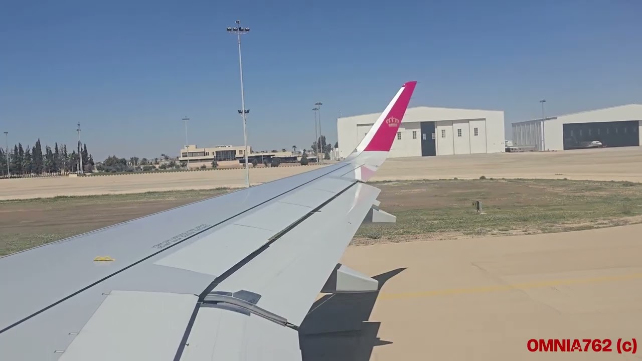 Takeoff from Amman - Royal Jordanian A320neo