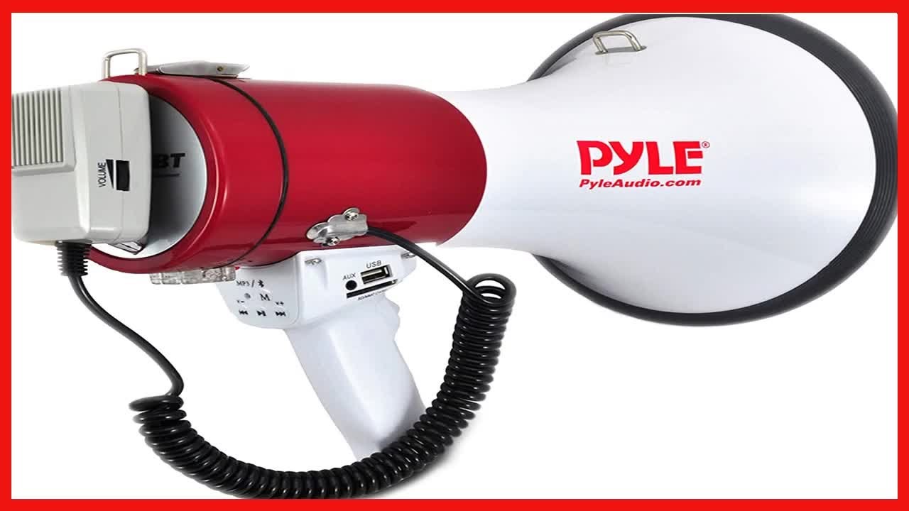 Portable Megaphone Speaker PA Bullhorn - Built-in Siren