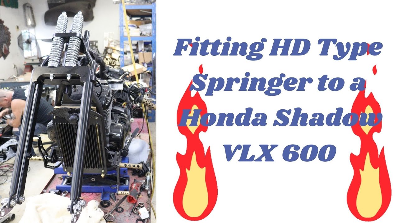 Установка вилки Harley-Davidson Springer на Honda Shadow 600, часть 1