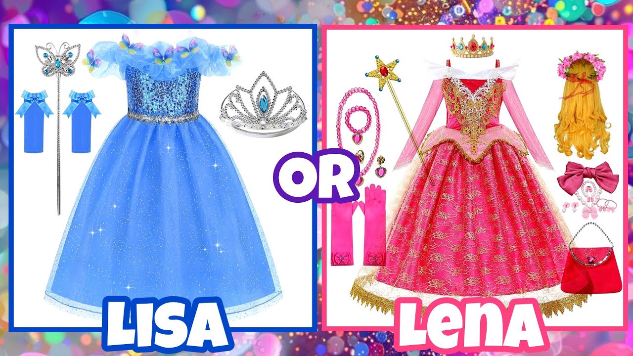 lisa or lena 😍 💕| Princess Dresses , Bedrooms 👗|Ep 323 #cute #fypシ #trending #lisaorlena