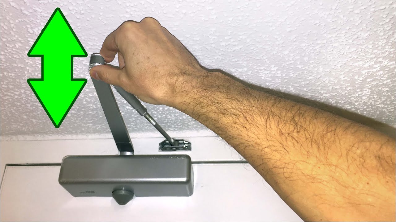 Door closer arm is loose, makes noise and hitting door