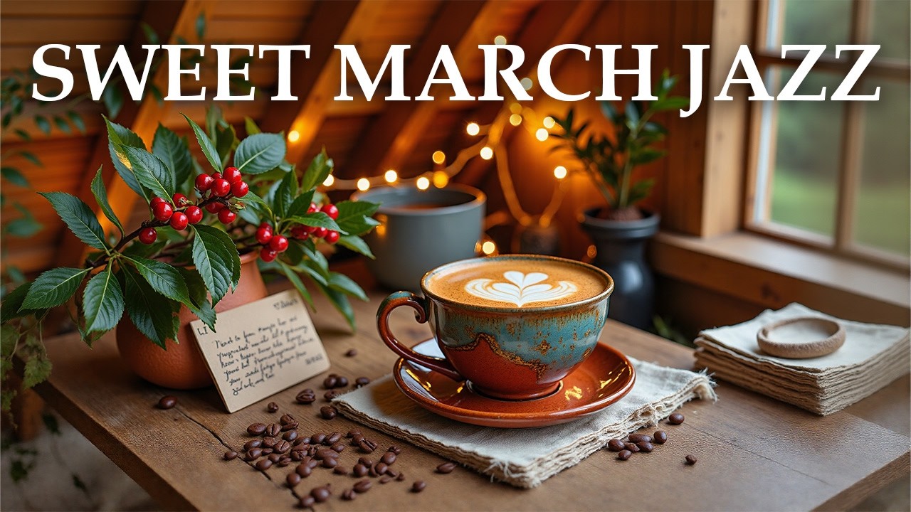 Sweet March Coffee Jazz ☕ Relaxing Bossa Nova Background & Positive Cafe Music to Upbeat Your Moods