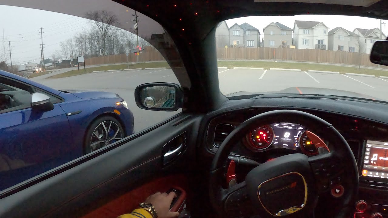 Dodge Charger ScatPack Cruise with the 2024 Volkswagen Golf R - 4K POV