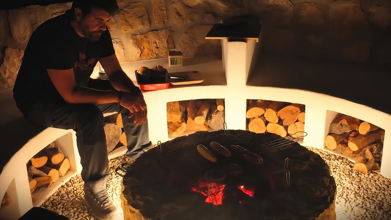 🔥ESTUPENDA BARBACOA EN EL FIRE PIT. PATATAS ASADAS Y HAMBURGUESAS🍖