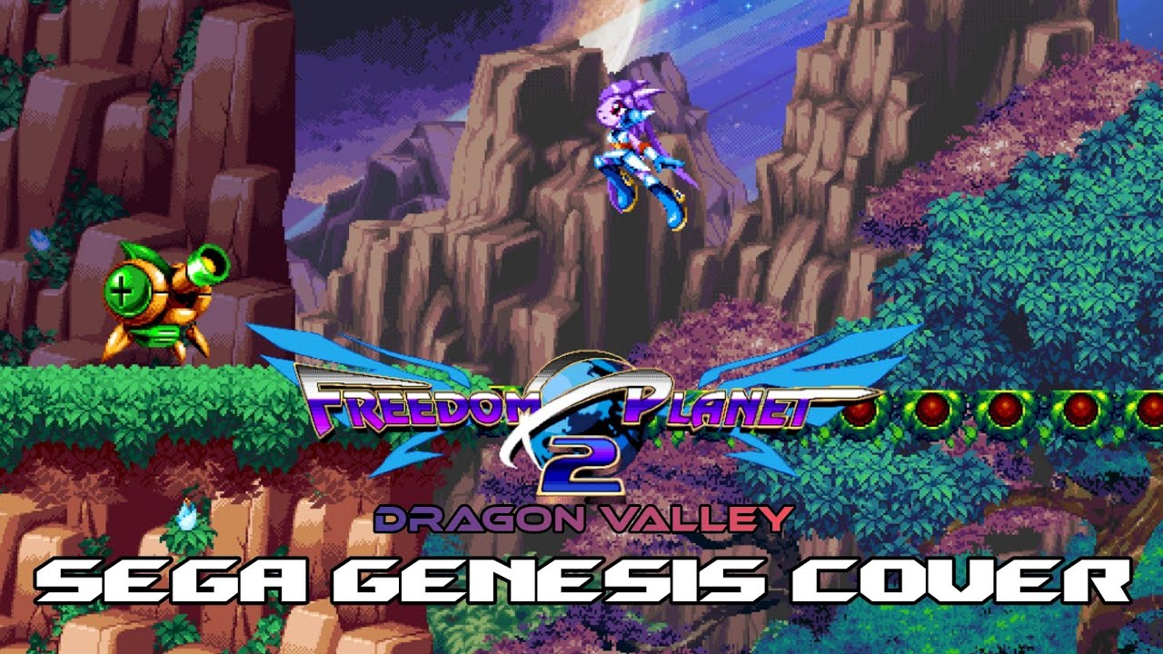 Freedom Planet 2 - Dragon Valley Sega Genesis Cover