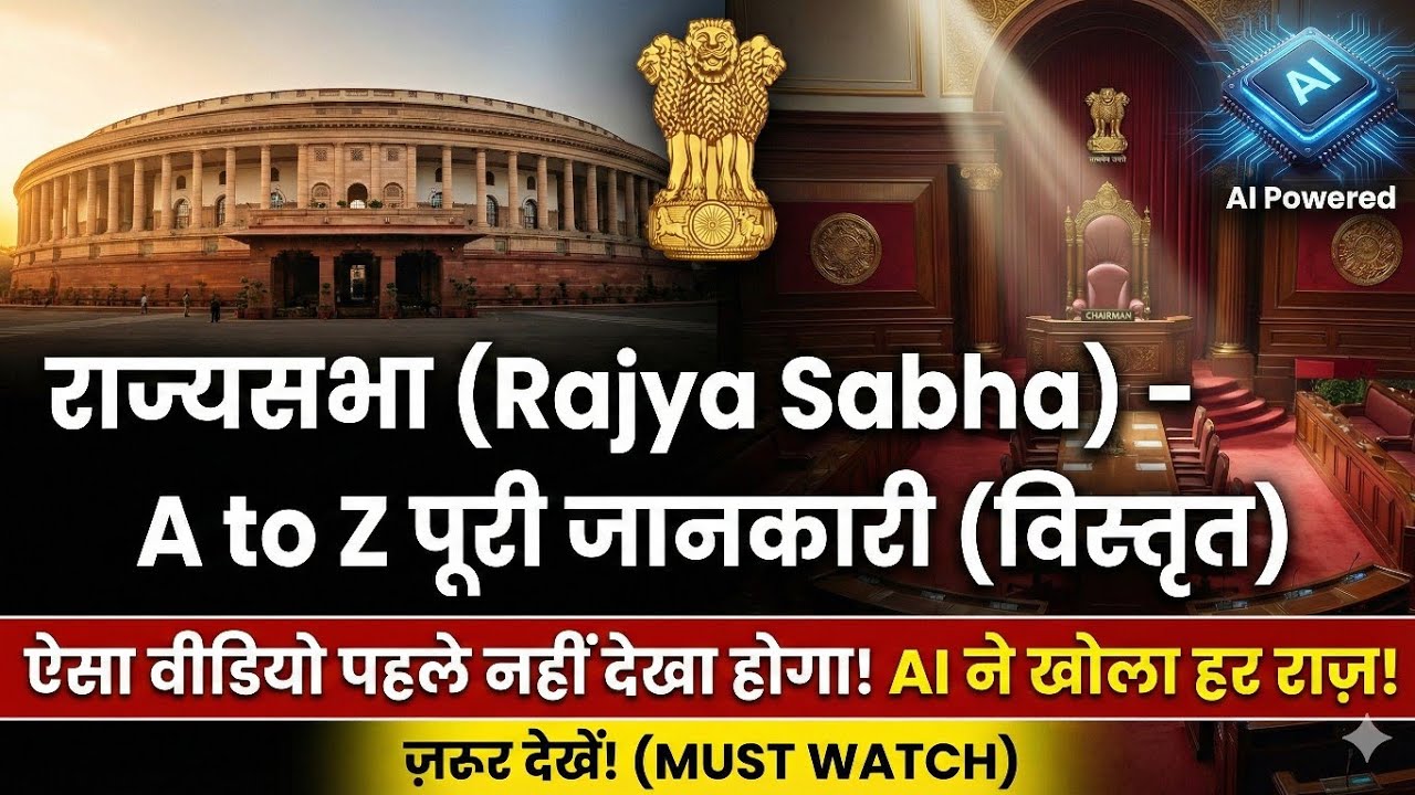 राज्यसभा (Rajya Sabha) 🔥 | A to Z पूरी जानकारी | AI आधारित विश्लेषण | SSC–UPPSC Exam Special