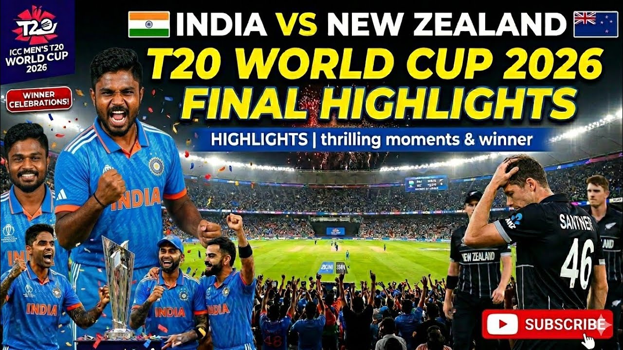भारत बना चैंपियन|IND v/s NEW,T20 Worldcup  Final 2026 Highlights #cricket #worldcup 