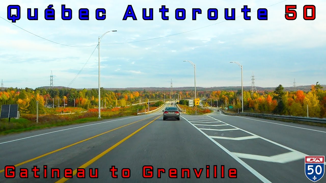 Québec Autoroute 50 EB - Gatineau (Ottawa) to Grenville - October, 2021 (REMASTERED)