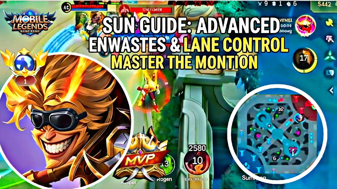 SUN GAMEPLAY SOLO RANK BUILD AND ROTATION GUIDE BEST LANE CONTROL #SUN #MLBB #modplayss @NOVVGAMING