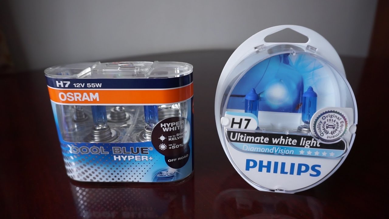 OSRAM Cool Blue Hyper+ 5000k vs Philips DiamondVision 5000k