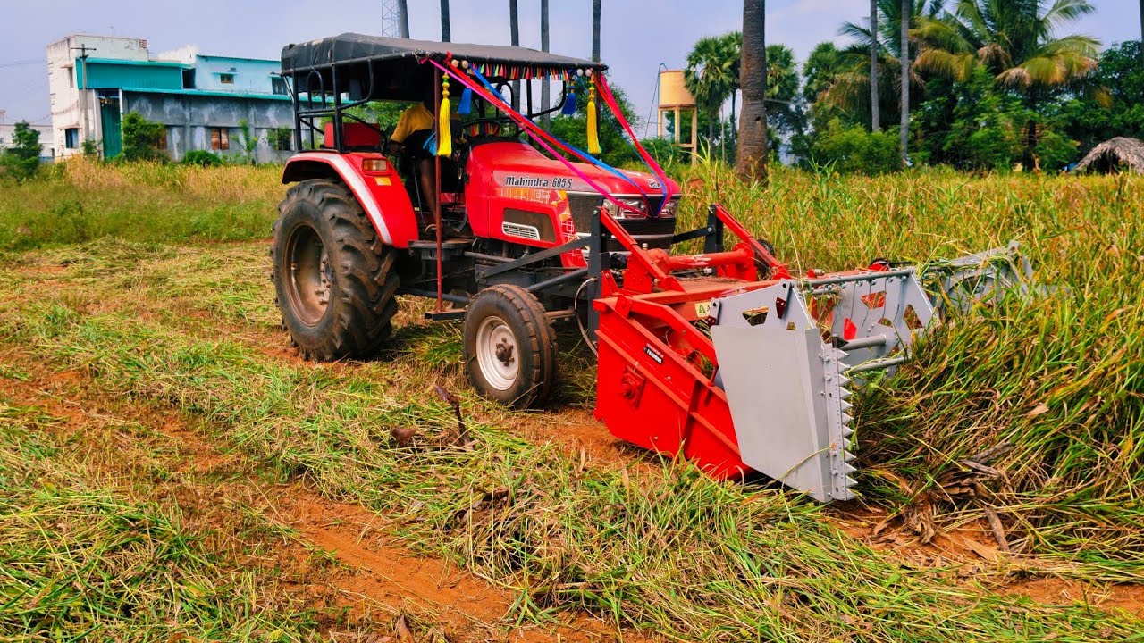 Mahindra arjun novo 605 di tractor new mount crop cutter par performance in solamland 