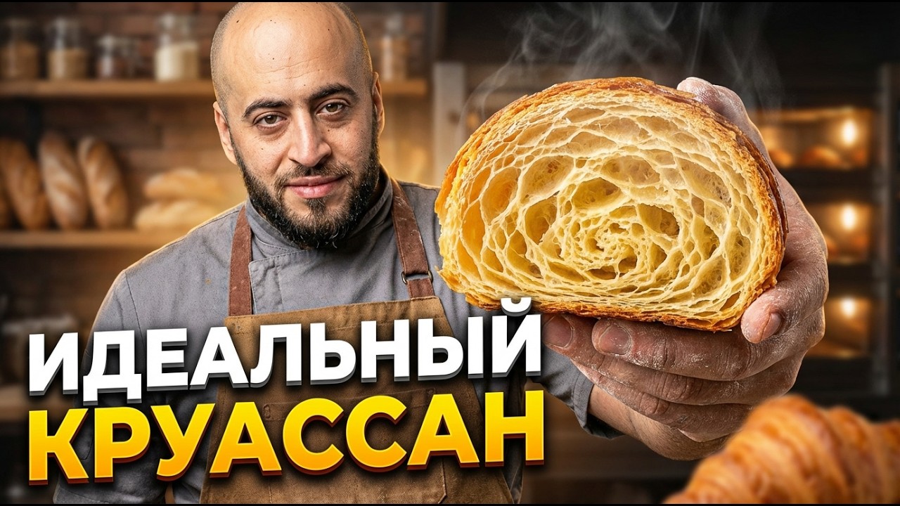 Круассаны 🥐 и слоёное тесто — рецепт с нуля пошагово