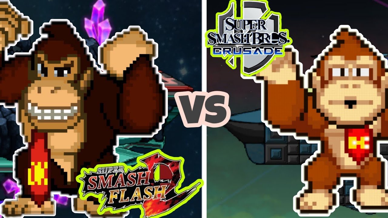 Moveset-Comparasion-Donkey Kong (SSF2 vs SSBC)
