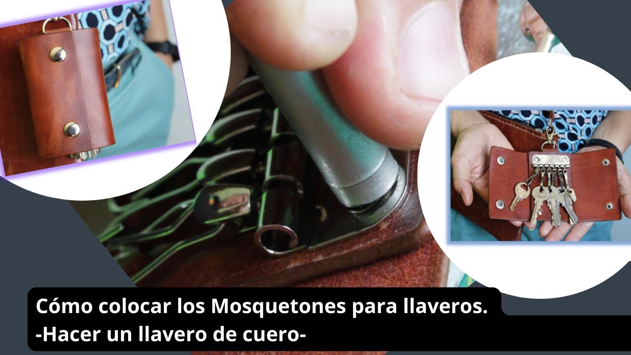 Cómo hacer un llavero con Cuero. Mosquetones para llaveros